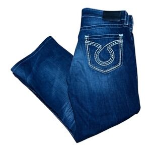 Big Star Union Regular Straight Dark Wash Cotton Blend Jeans Men's 36x28